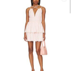 XS Jeanne Mini Dress in Soft Pink (BRAND: Tularosa)